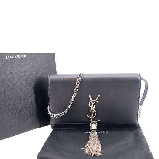YVES SAINT LAURENT Kate Tassel Leather Crossbody Bag Black