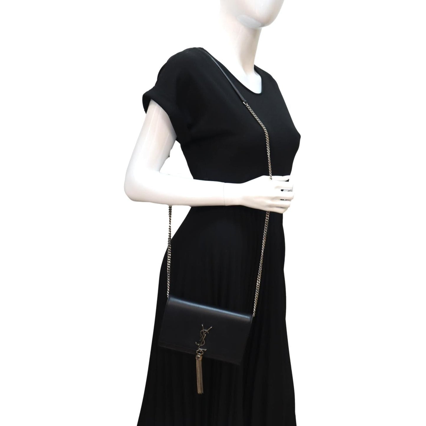 YVES SAINT LAURENT Kate Tassel Leather Crossbody Bag Black