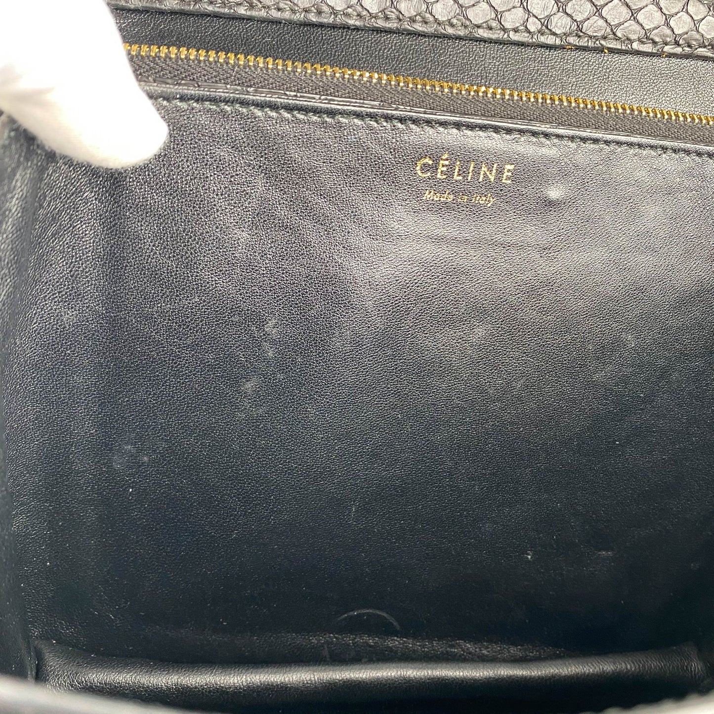 Celine Box Python Bag Black