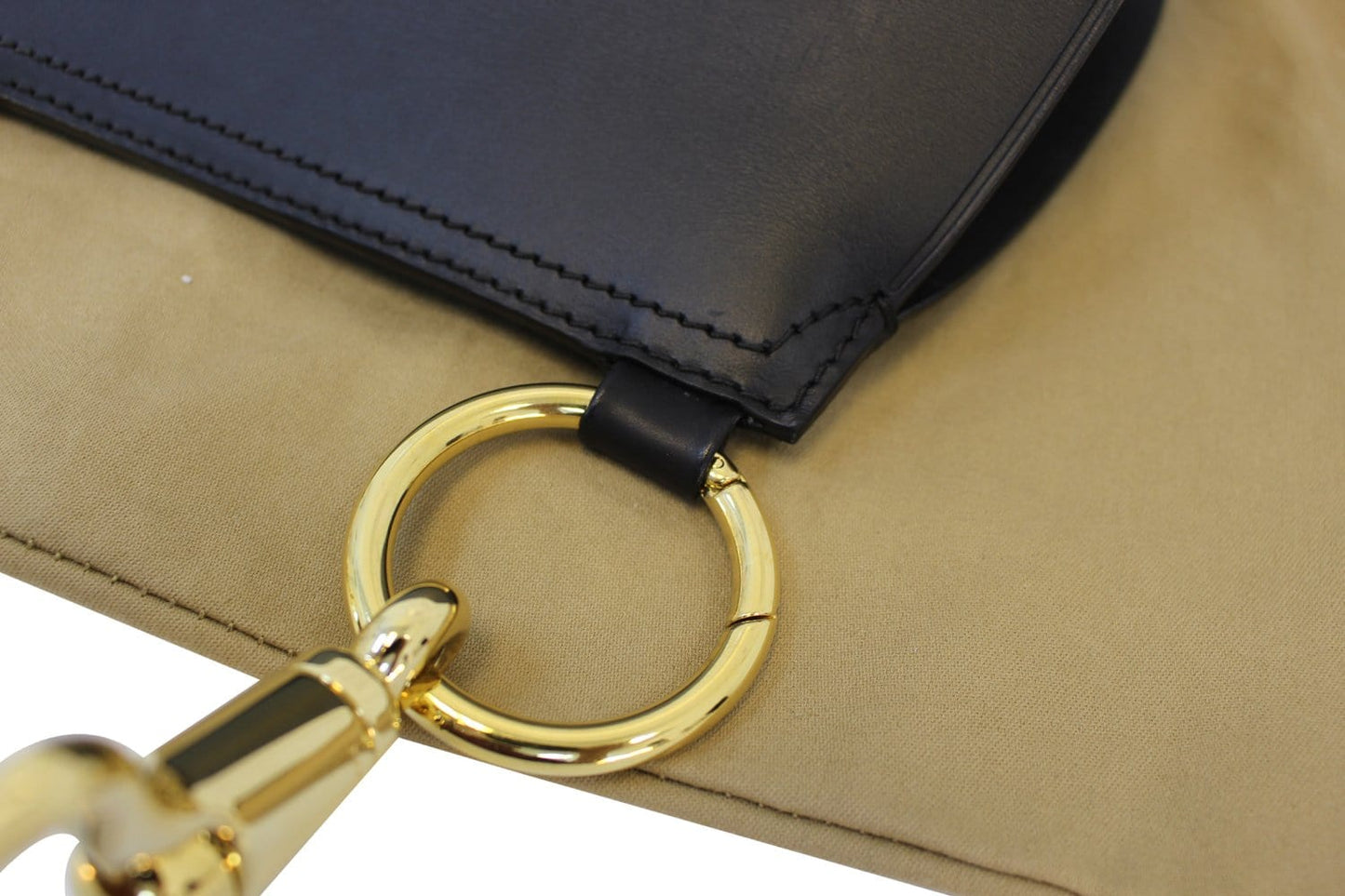 BURBERRY Haymarket Check and Alligator Leather Bridle Bag