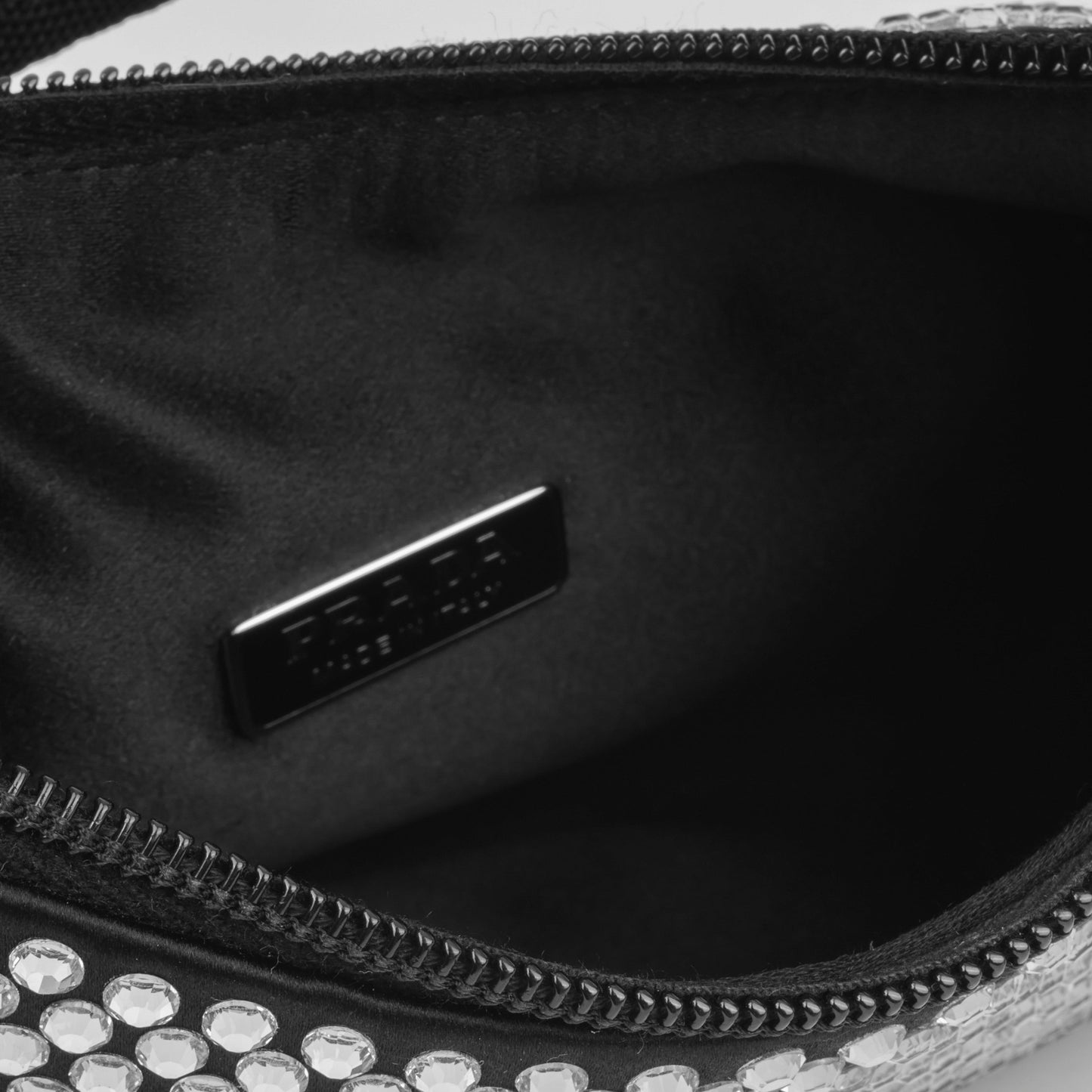 Prada Satin Mini Bag with Crystals
