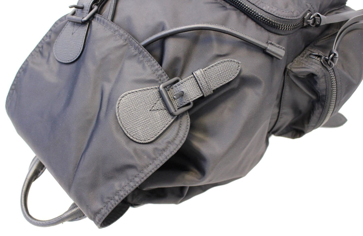 BURBERRY Black Technical Nylon Medium Rucksack Backpack Bag