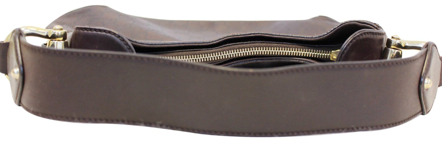 GUCCI Brown Guccissima Leather Horsebit Creole Hobo Bag