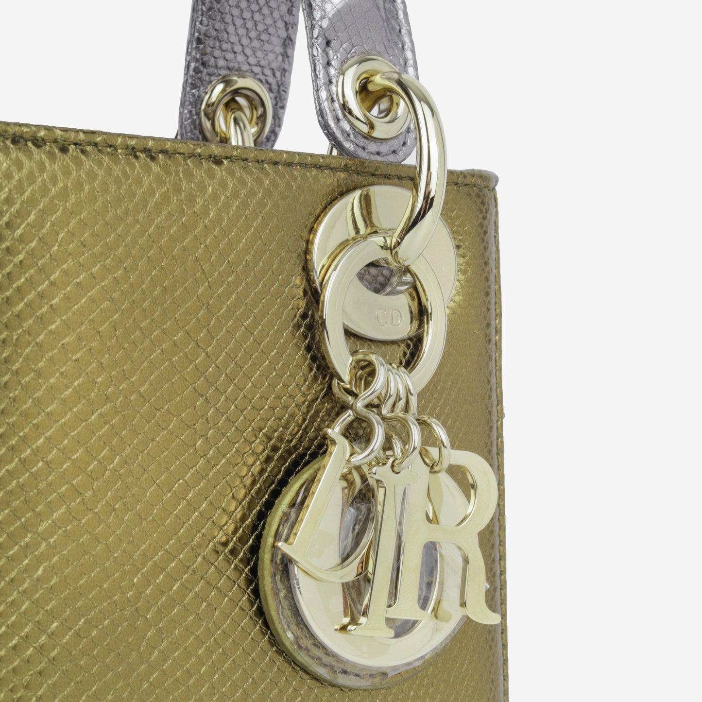 Christian Dior Mini Lady Dior - Silver/Gold