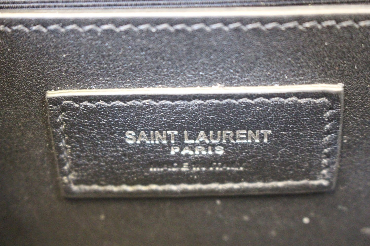 YVES SAINT LAURENT Kate Black Leather Clutch