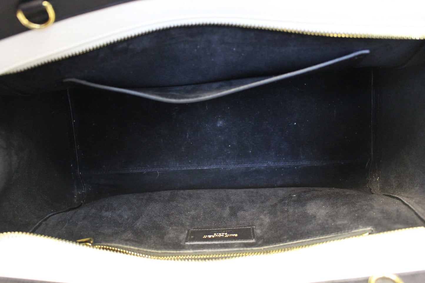 YVES SAINT LAURENT Calfskin Small Cabas Rive Gauche Satchel Bag