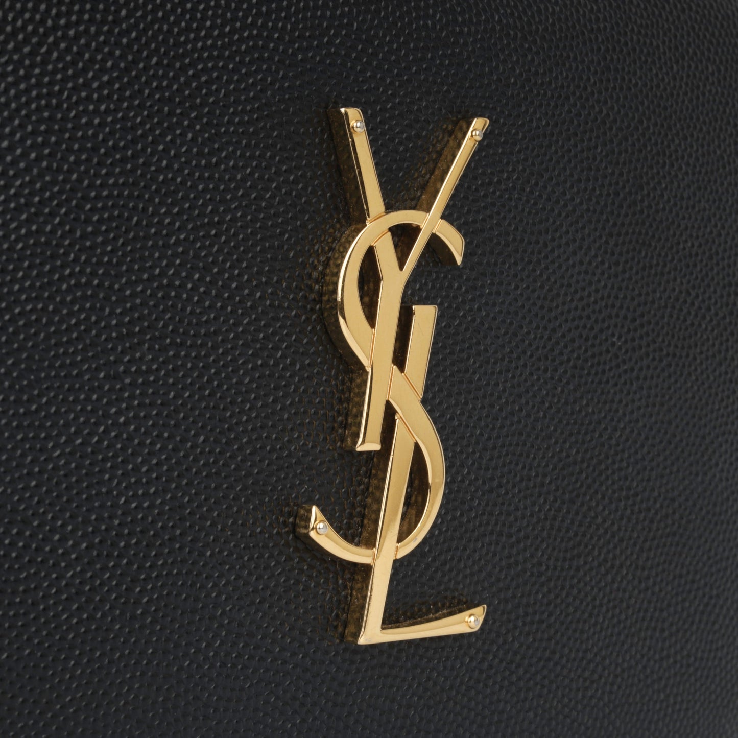 Saint Laurent Mini Camera Case - Black Grained GHW