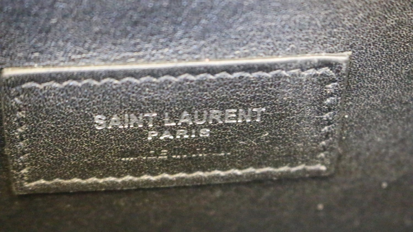 YVES SAINT LAURENT Kate Black Leather Clutch