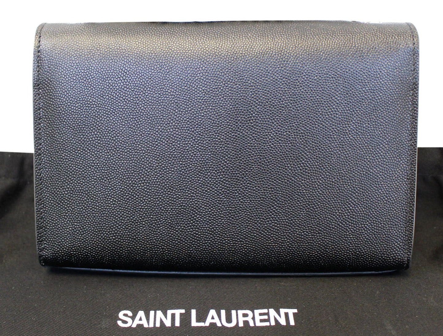 YVES SAINT LAURENT Kate Black Leather Medium Chian Clutch Crossbody Bag