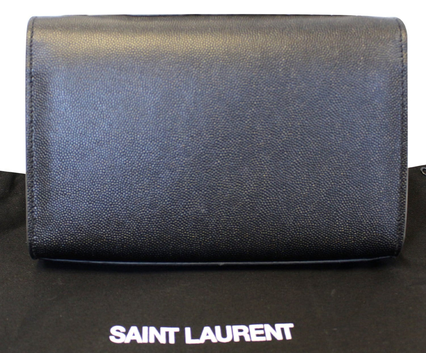 YVES SAINT LAURENT Kate Black Leather Chian Clutch Crossbody Bag