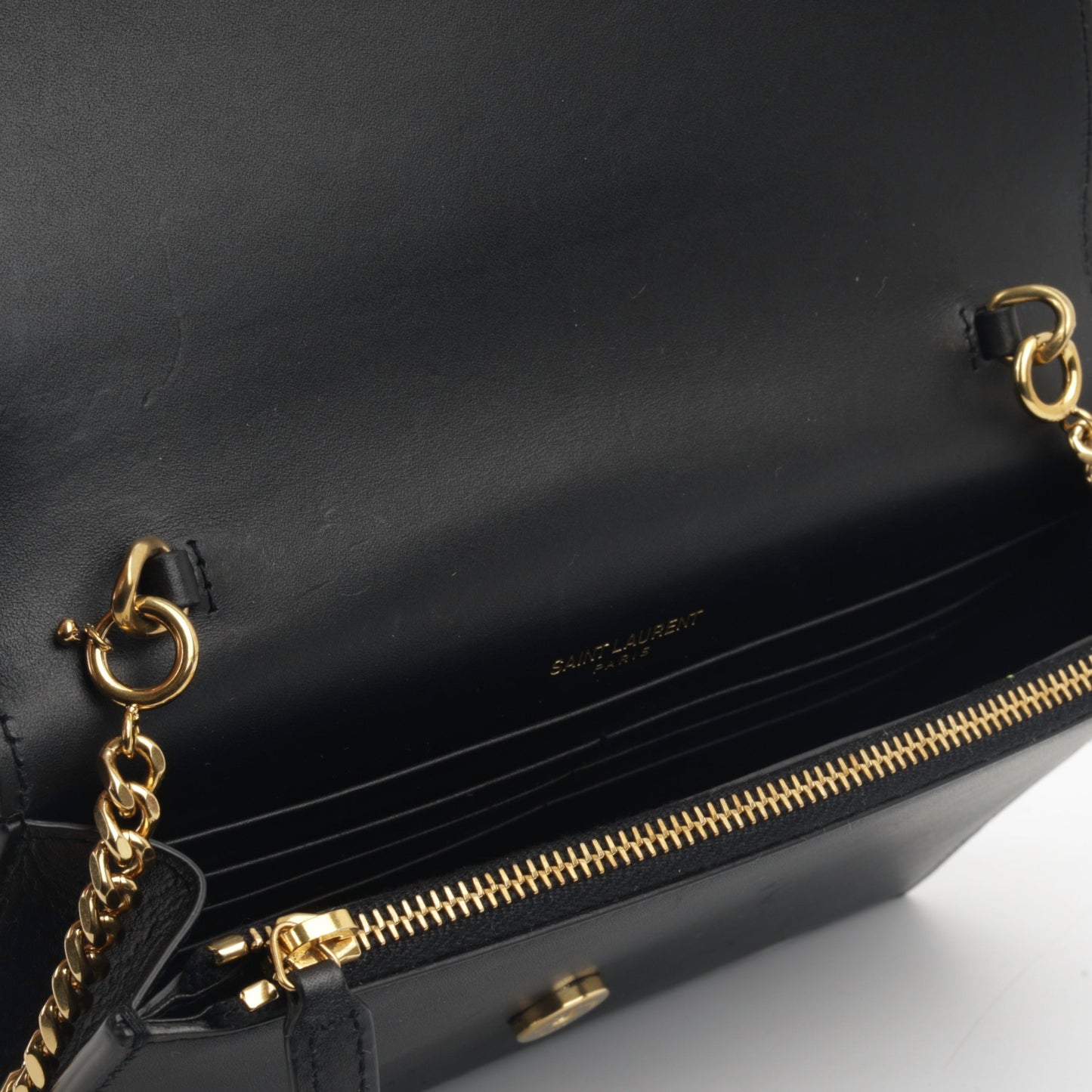 Saint Laurent Kate Chain Wallet With Tassel