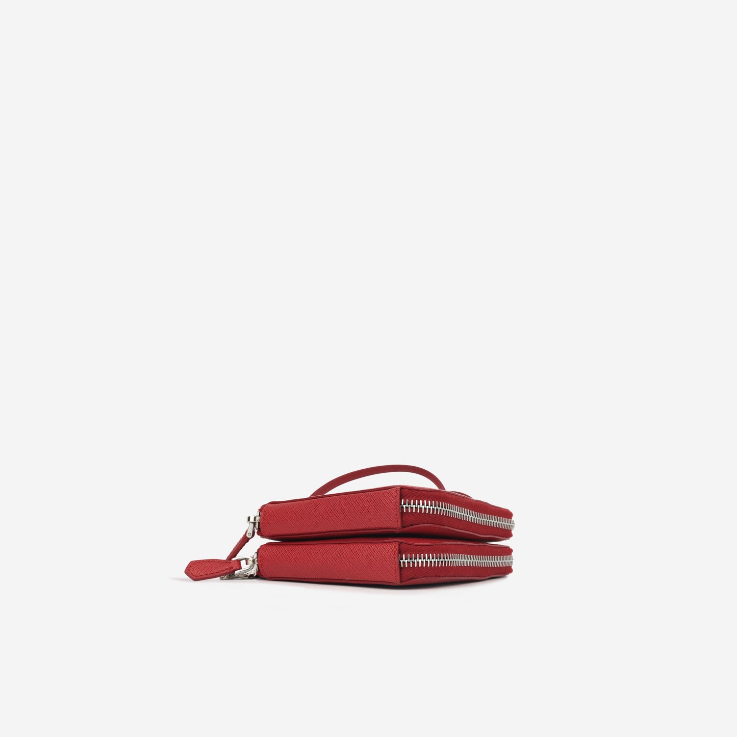 Prada Mini Triangle Pouch - Red