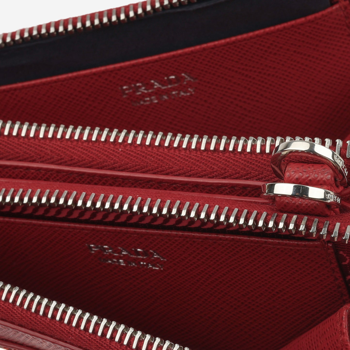 Prada Mini Triangle Pouch - Red