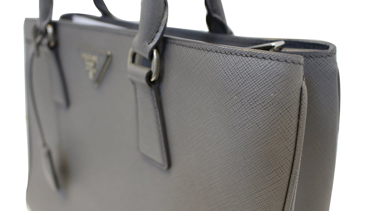 Prada Saffiano Executive Dark Grey Tote Shoulder Bag