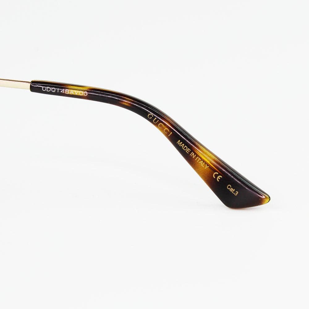 Gucci GG0320S 001 Black/Gold Frame Sunglasses Gray Lens