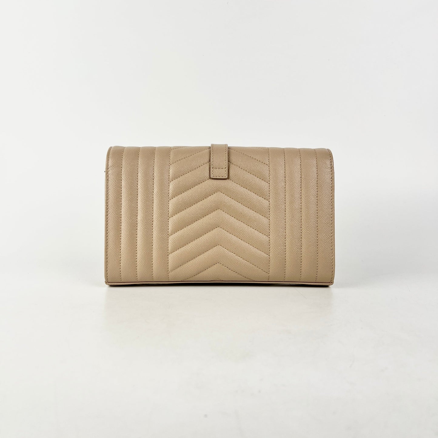 Saint Laurent Envelope Flap Small Beige