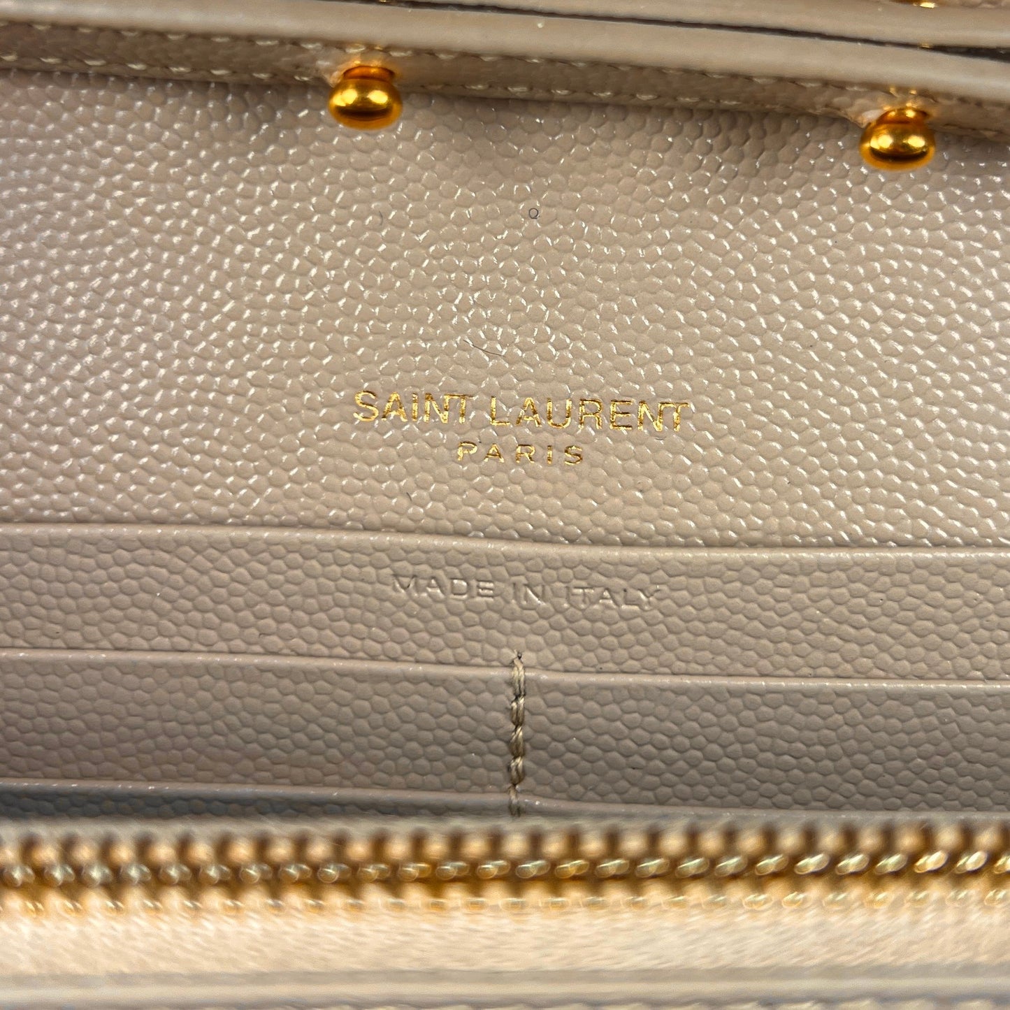 Saint Laurent Envelope Flap Small Beige