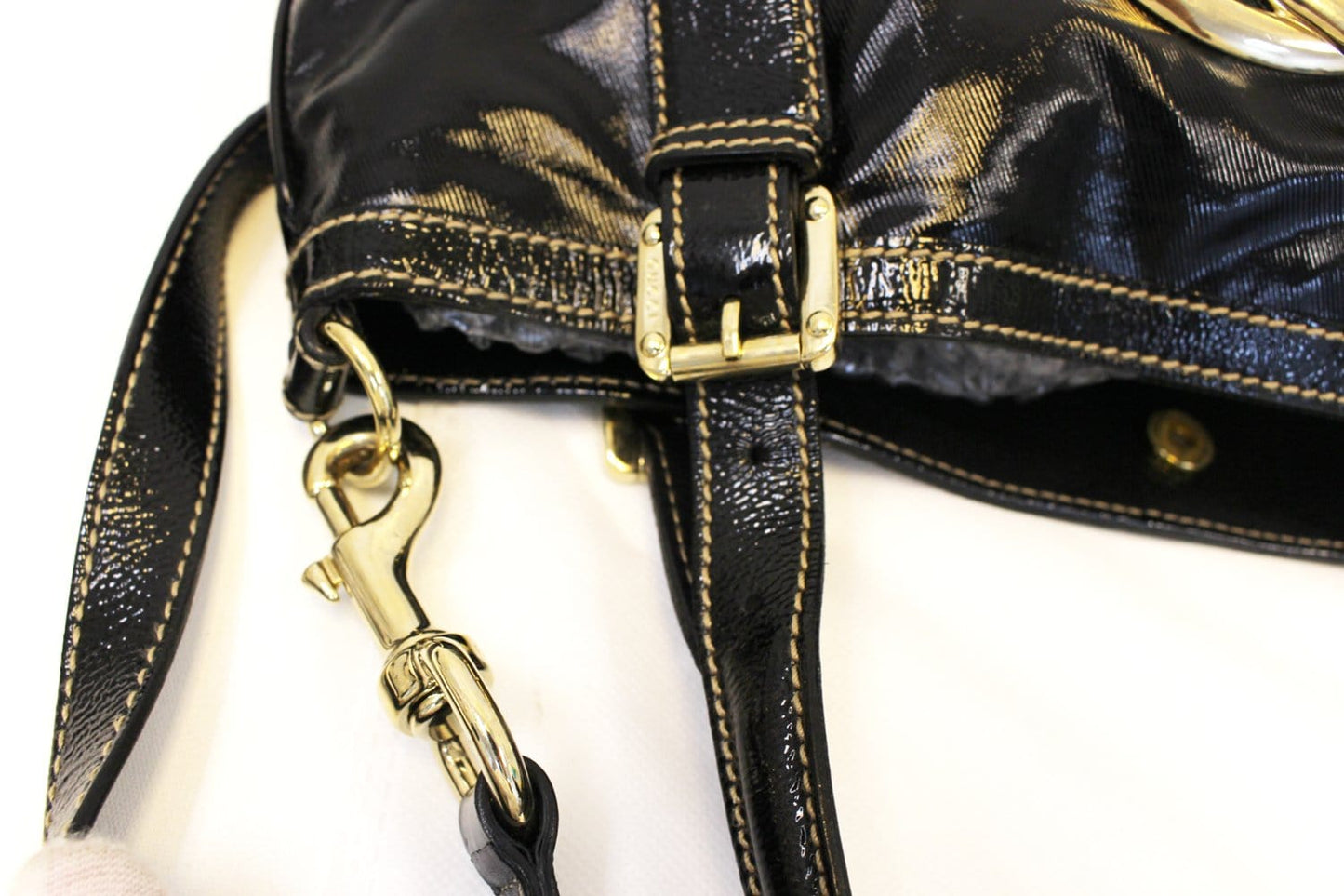 GUCCI 162886 Black Leather Britt Hobo Bag