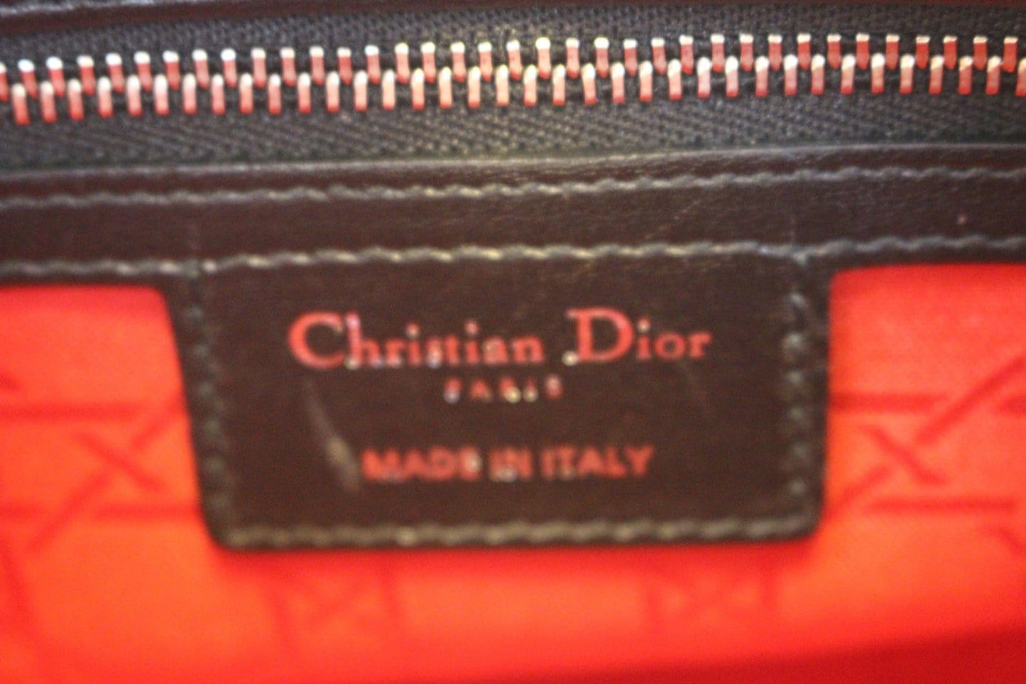 CHRISTIAN DIOR Cannage Quilted Lambskin Leather Lady Dior Medium Bag