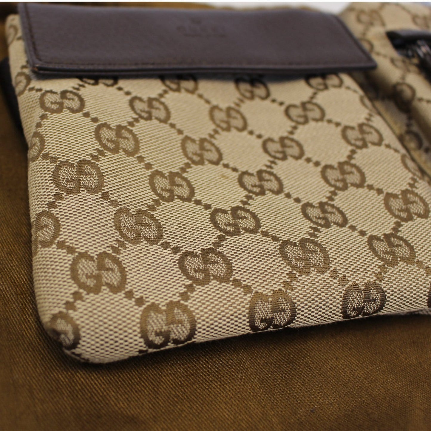 GUCCI Monogram Waist Bum Bag 28566 Brown