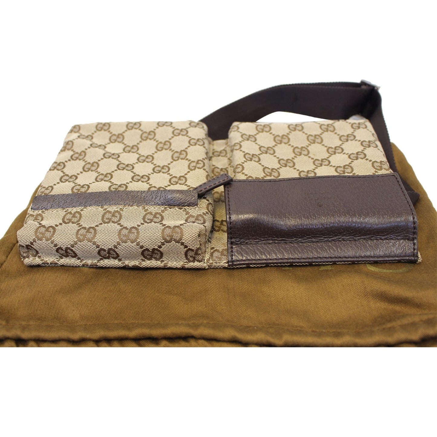 GUCCI Monogram Waist Bum Bag 28566 Brown