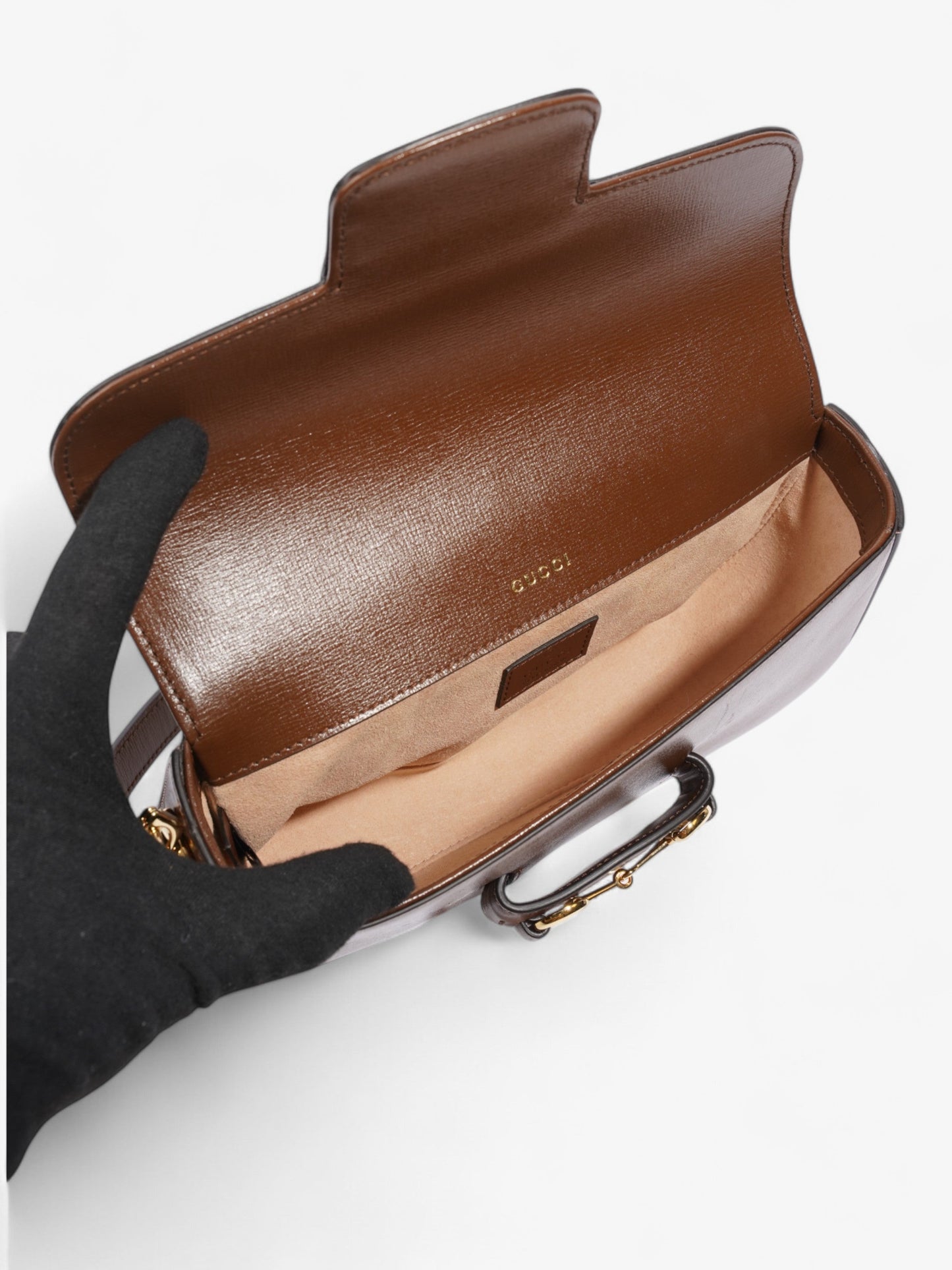 Gucci Gucci Horsebit 1955 Brown Calfskin Leather