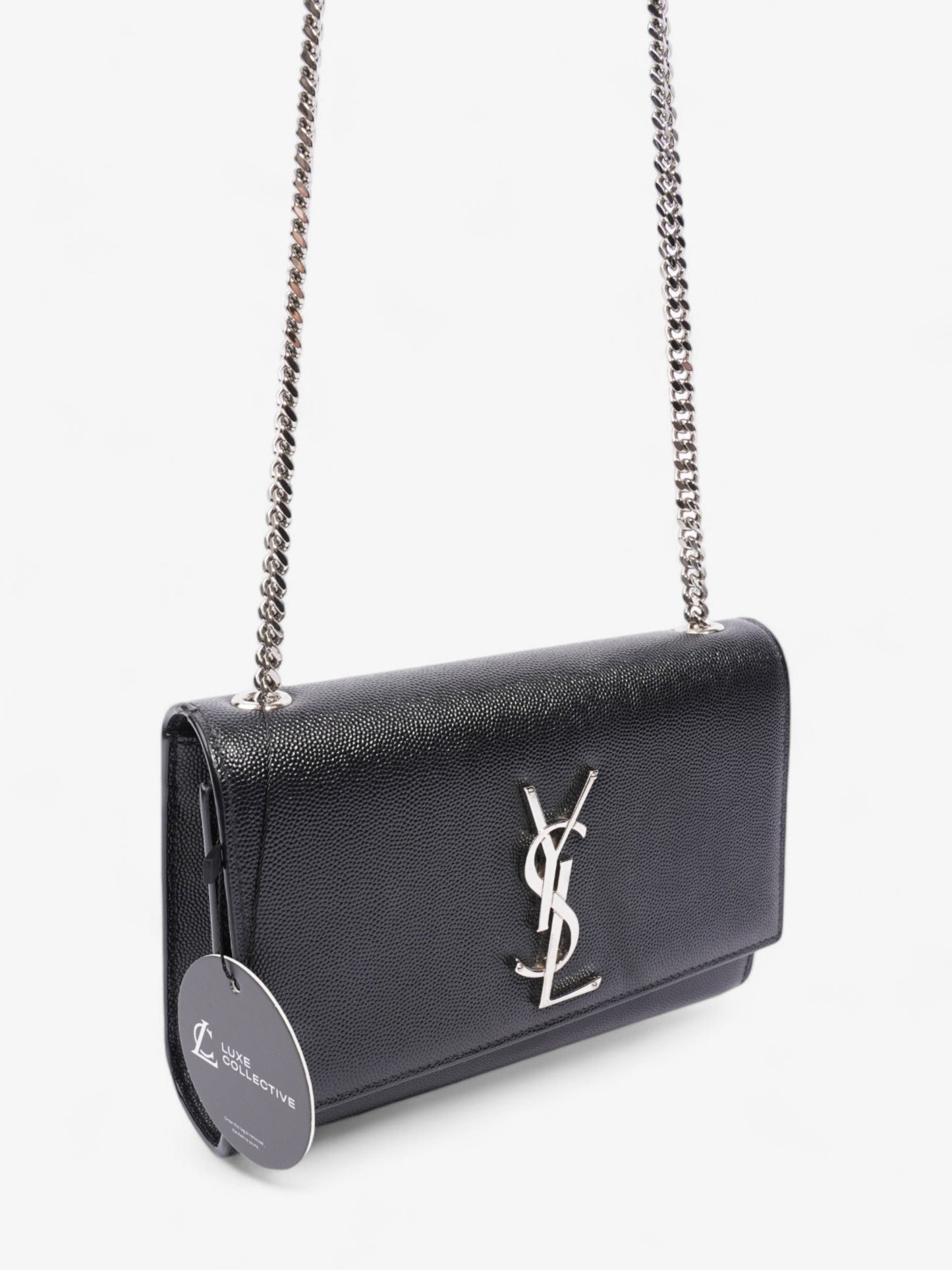 Saint Laurent Kate Black Grained Leather Small