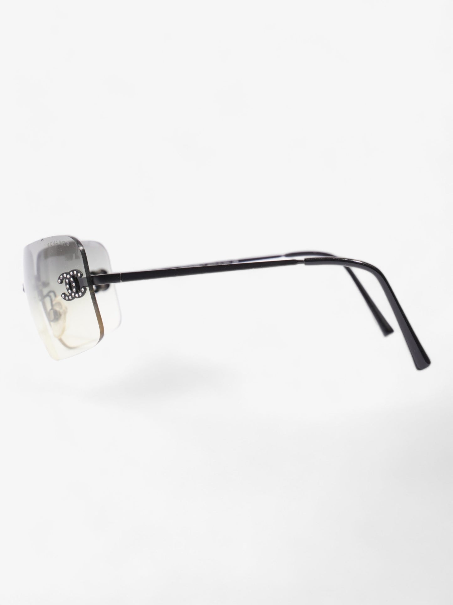 Chanel Rectangle-Frame CC Sunglasses Grey Acetate 120mm