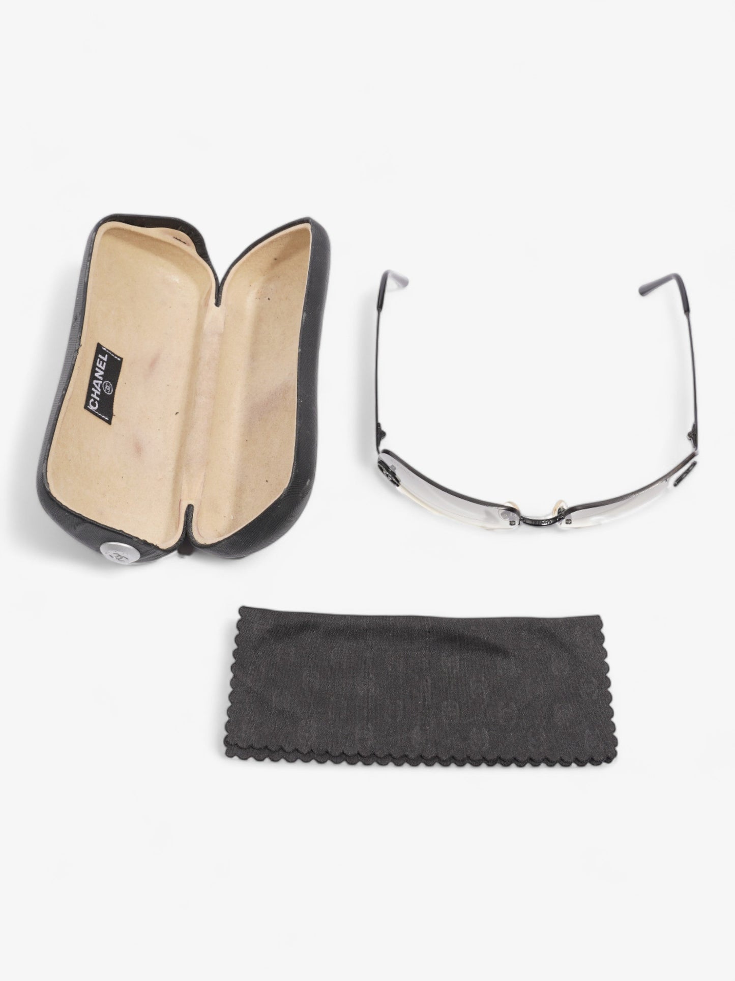 Chanel Rectangle-Frame CC Sunglasses Grey Acetate 120mm