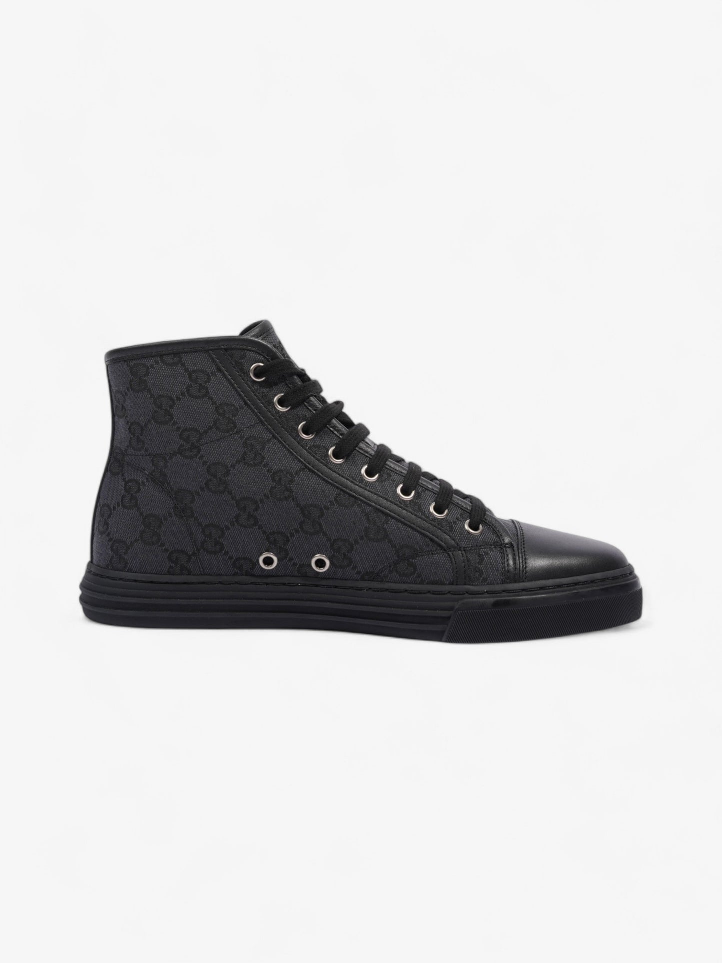 Gucci GG High Top Black Canvas EU 41.5 UK 7.5