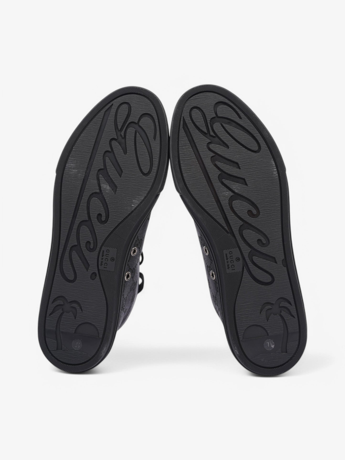 Gucci GG High Top Black Canvas EU 41.5 UK 7.5