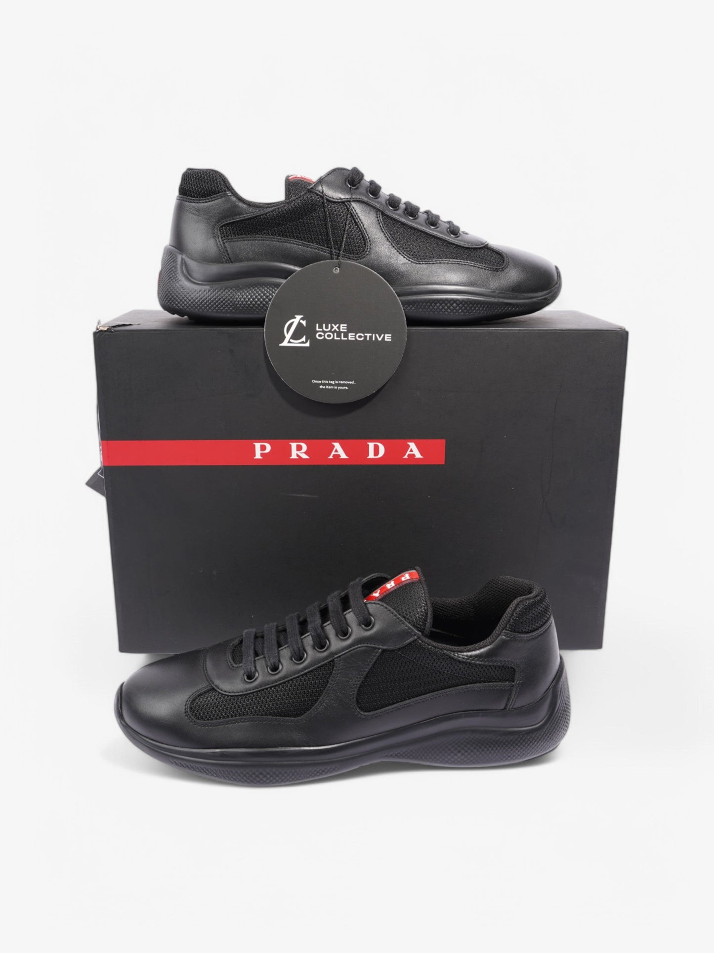 Prada America Cup Black / Red Mesh EU 42 UK 8