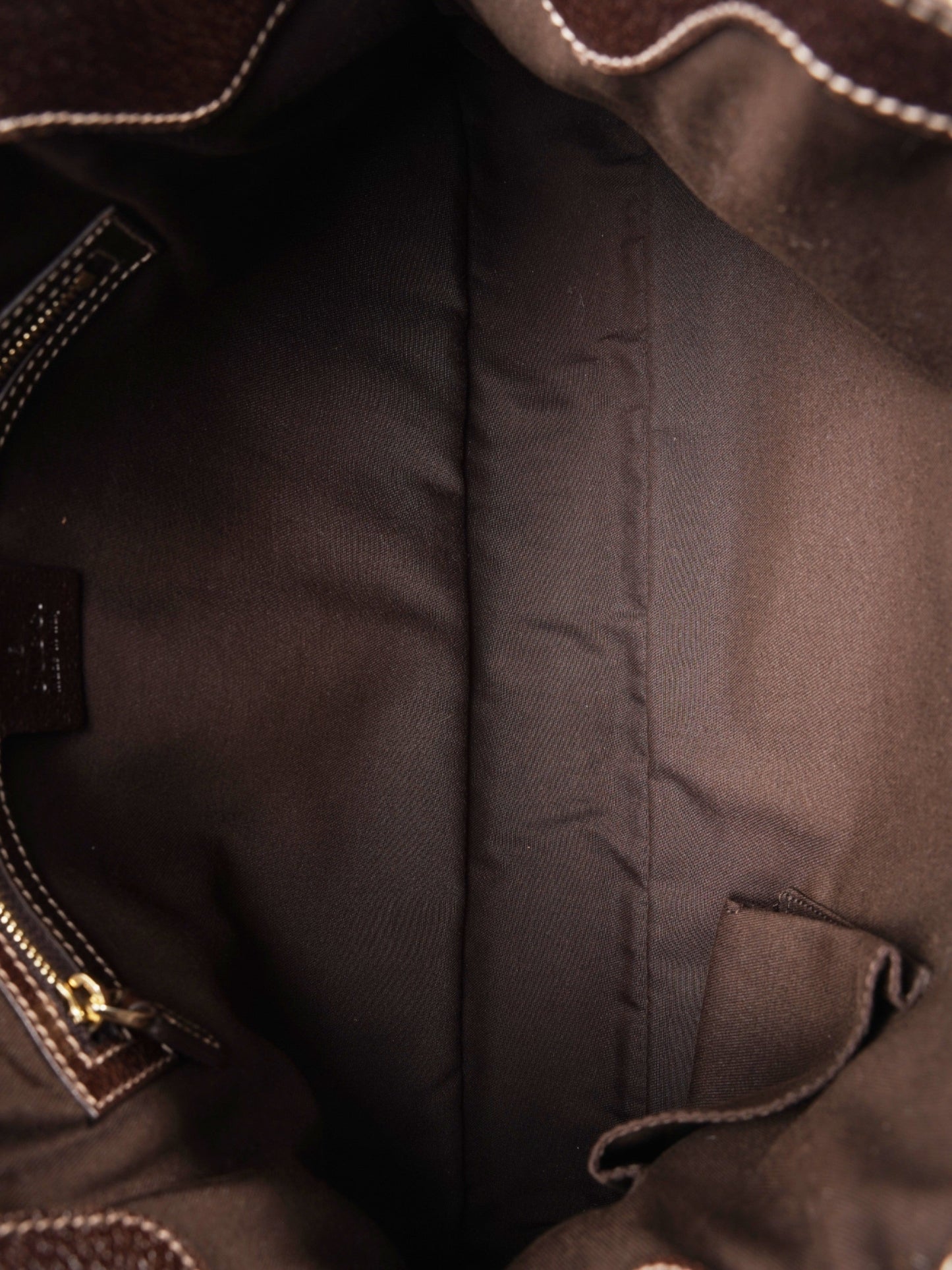 Gucci Charmy Front Pocket Shoulder Bag GG Supreme / Beige / Brown Canvas