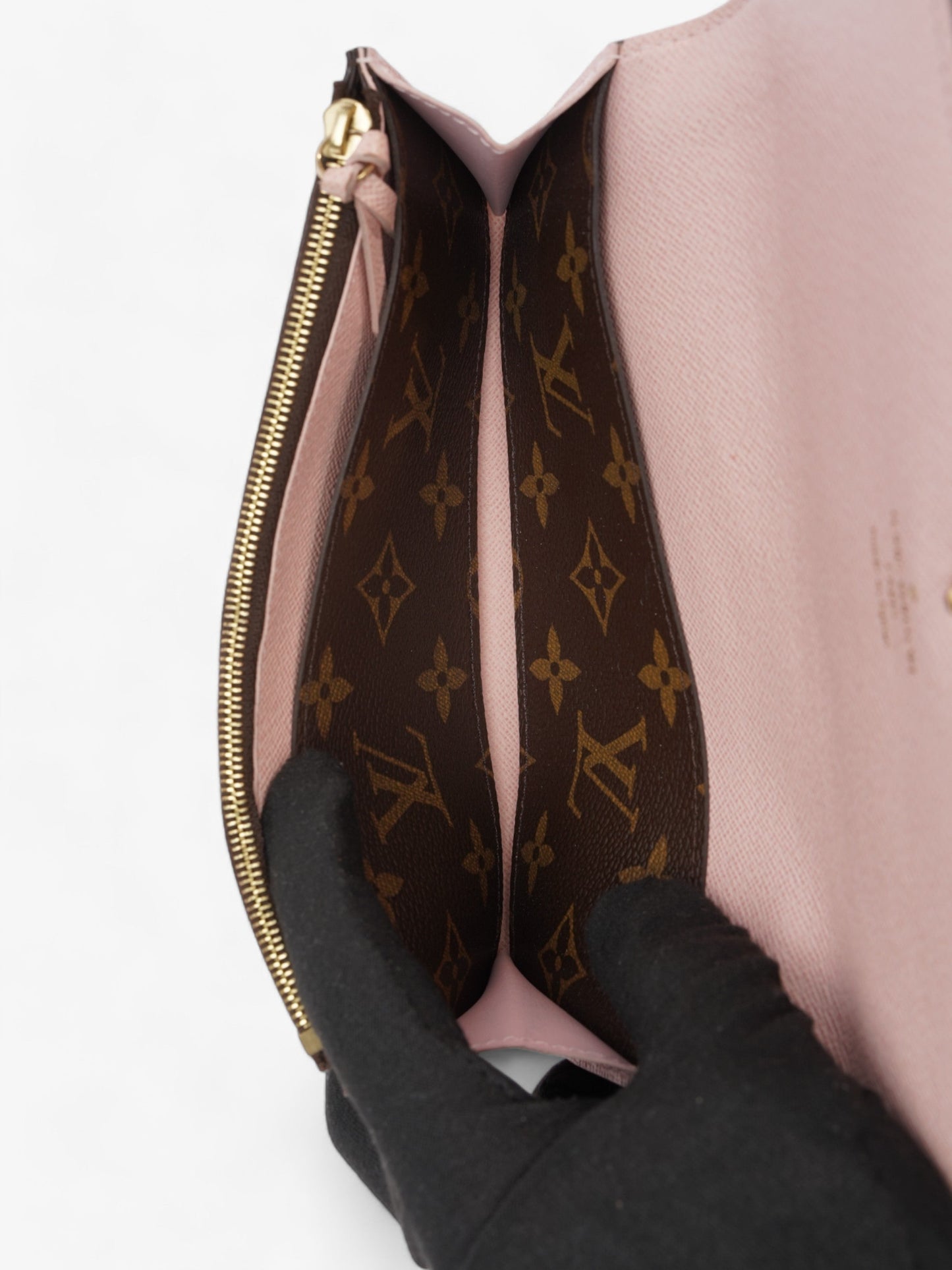 Louis Vuitton Emilie Monogram / Rose Ballerine Coated Canvas