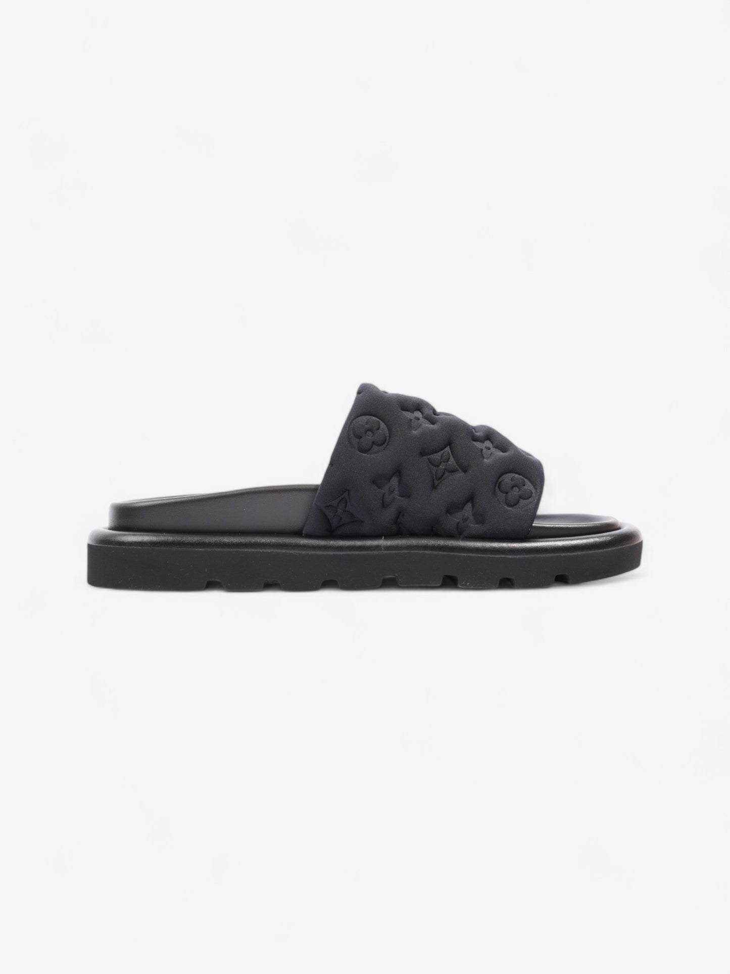 Louis Vuitton Pool Pillow Flat Comfort Mule Black Monogram Nylon EU 39 UK 6