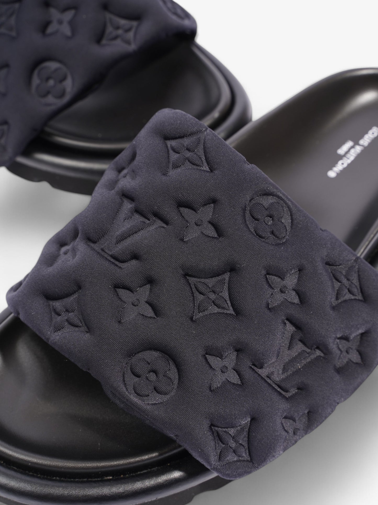 Louis Vuitton Pool Pillow Flat Comfort Mule Black Monogram Nylon EU 39 UK 6