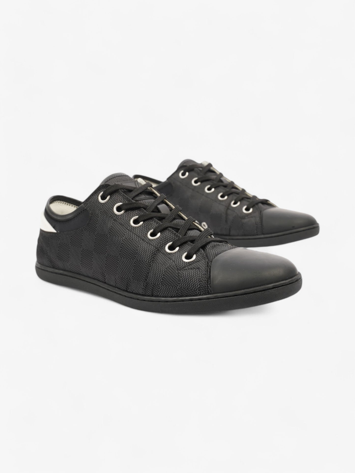 Louis Vuitton Match Up Damier Sneakers Black / White Canvas EU 42 UK 8