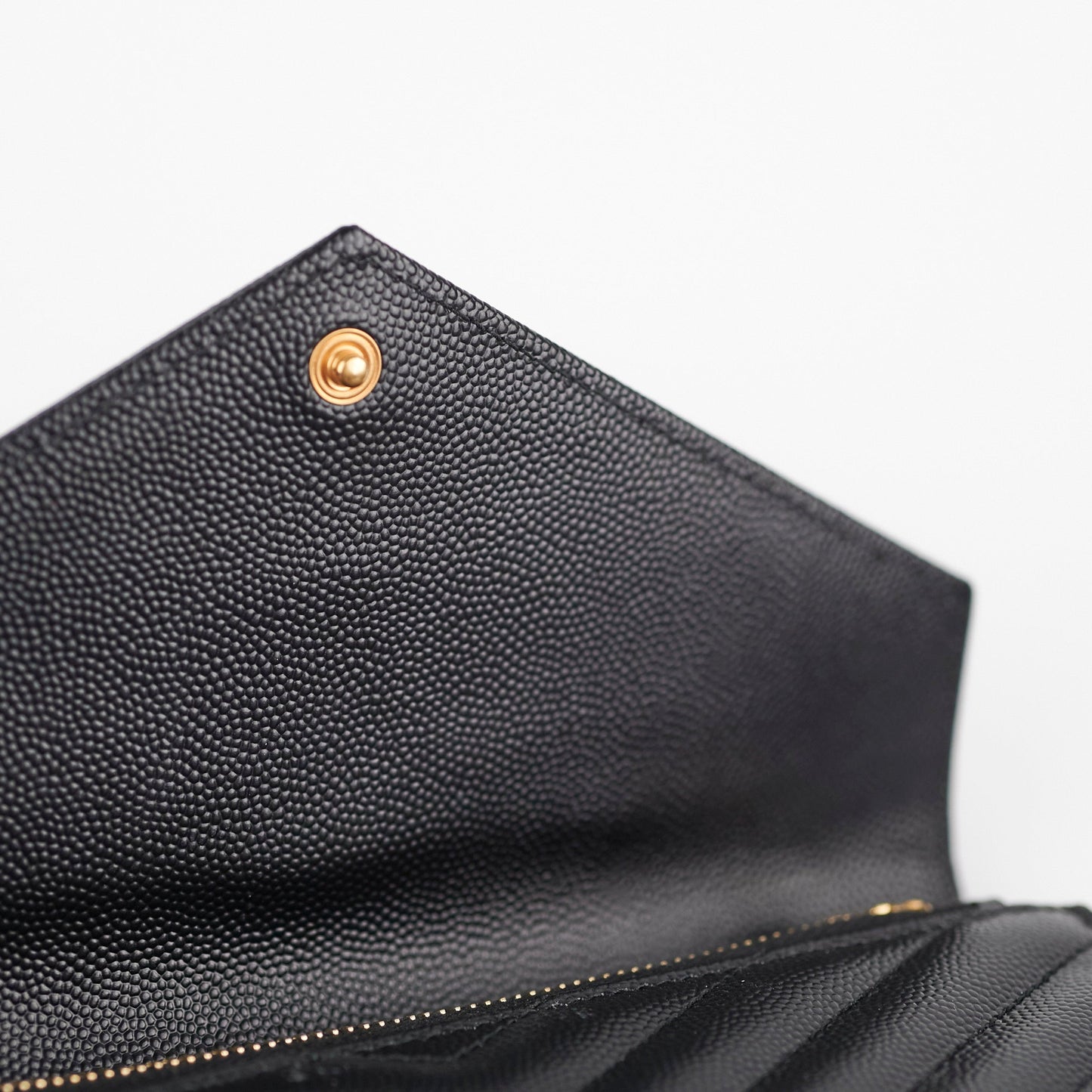 Saint Laurent Cassandre Envelope Wallet On Chain Black WOC