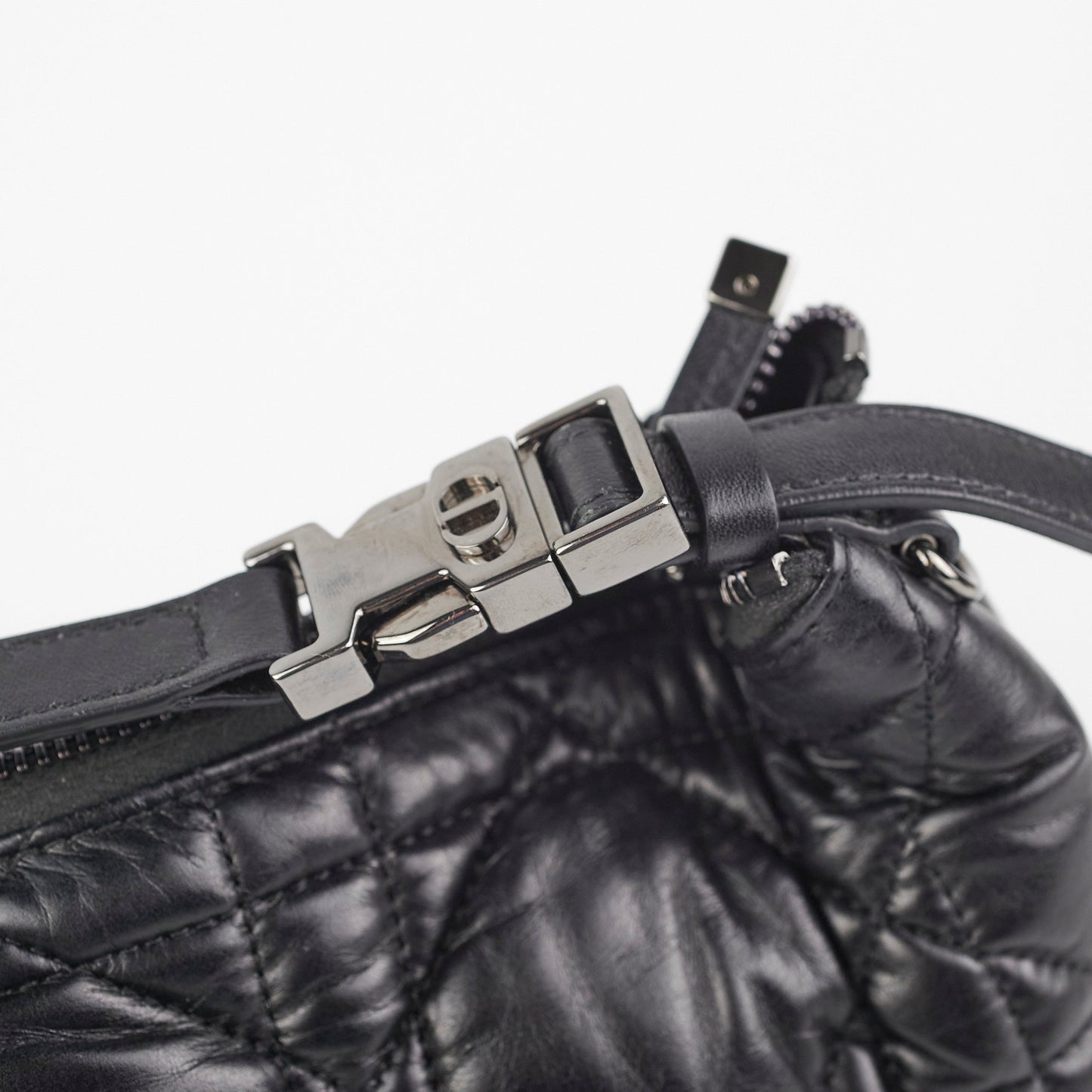 Christian Dior Diortravel Nomad Bag Pouch Calfskin Black