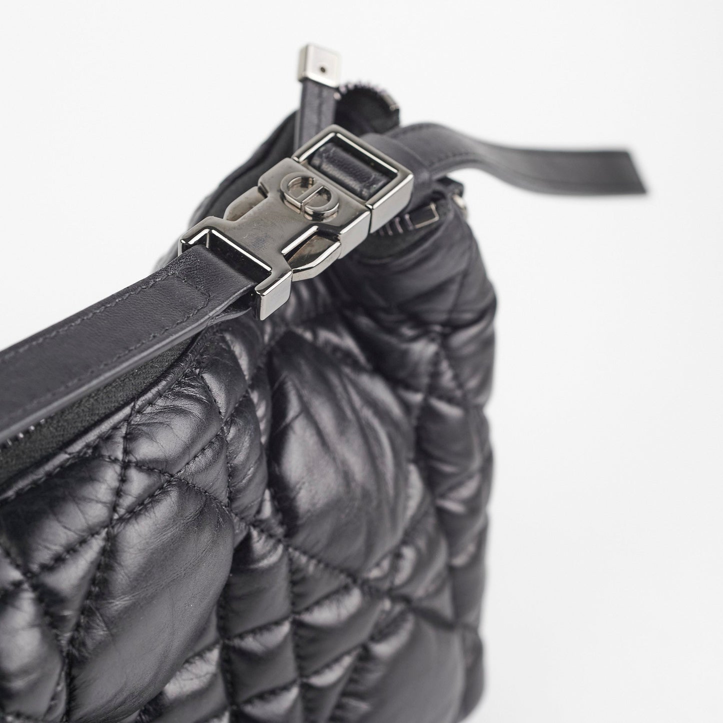 Christian Dior Diortravel Nomad Bag Pouch Calfskin Black