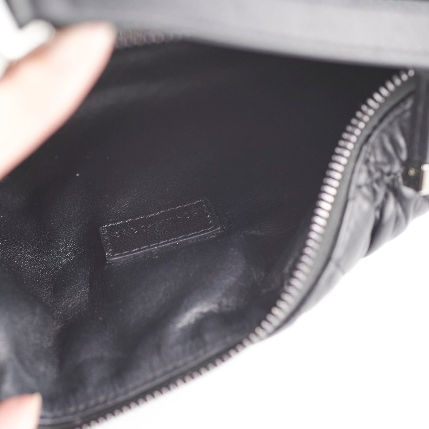 Christian Dior Diortravel Nomad Bag Pouch Calfskin Black