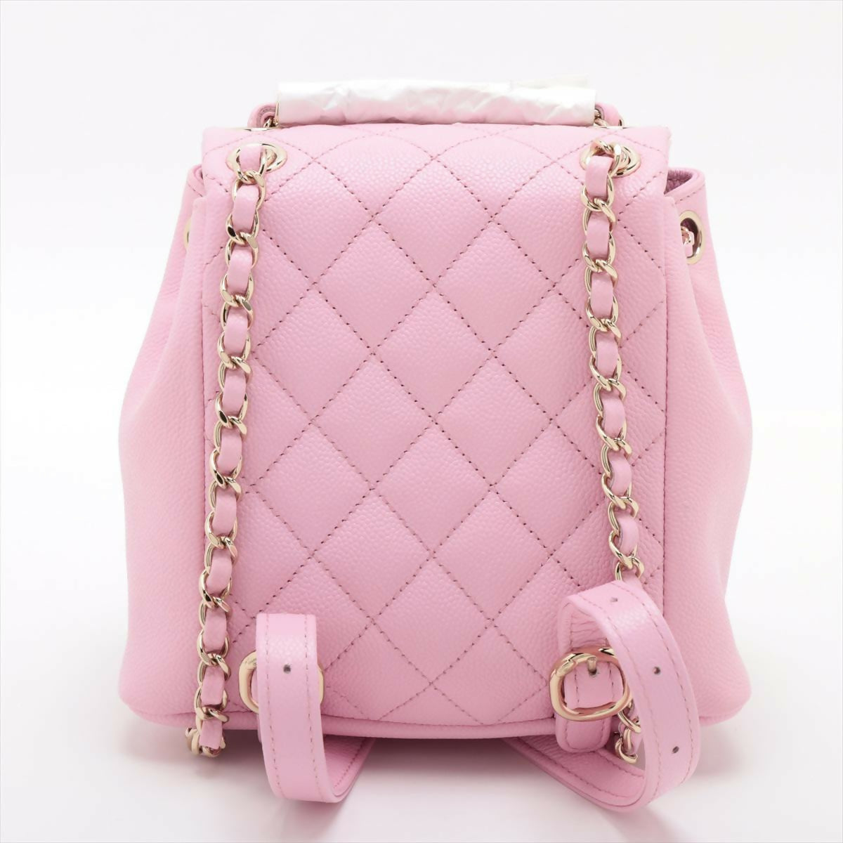 Chanel Pink Caviar Quilted Small Duma Pockets Drawstring Backpack