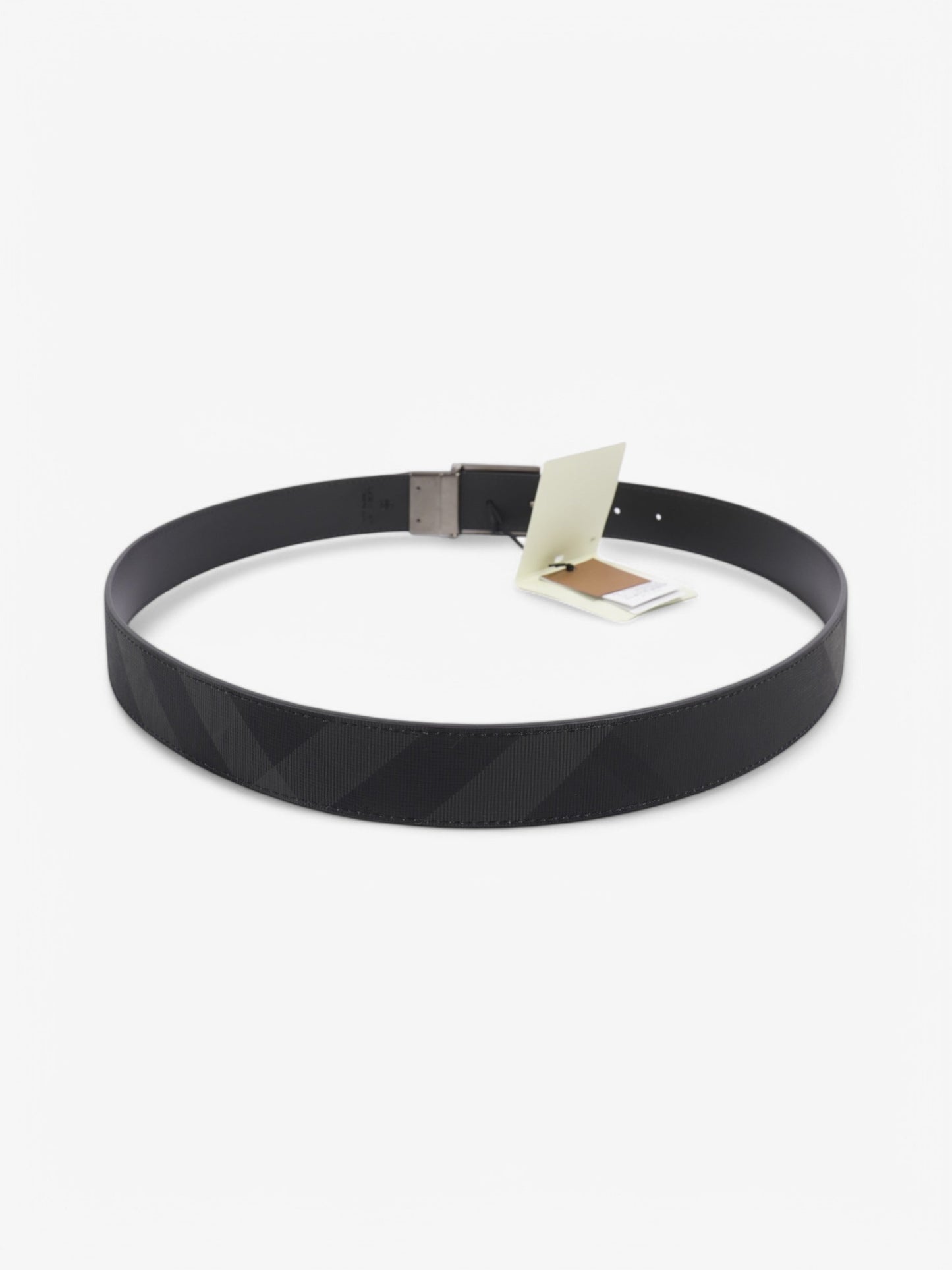 Burberry Reversible Belt Charcoal / Graphite Coated Canvas 100cm 40"