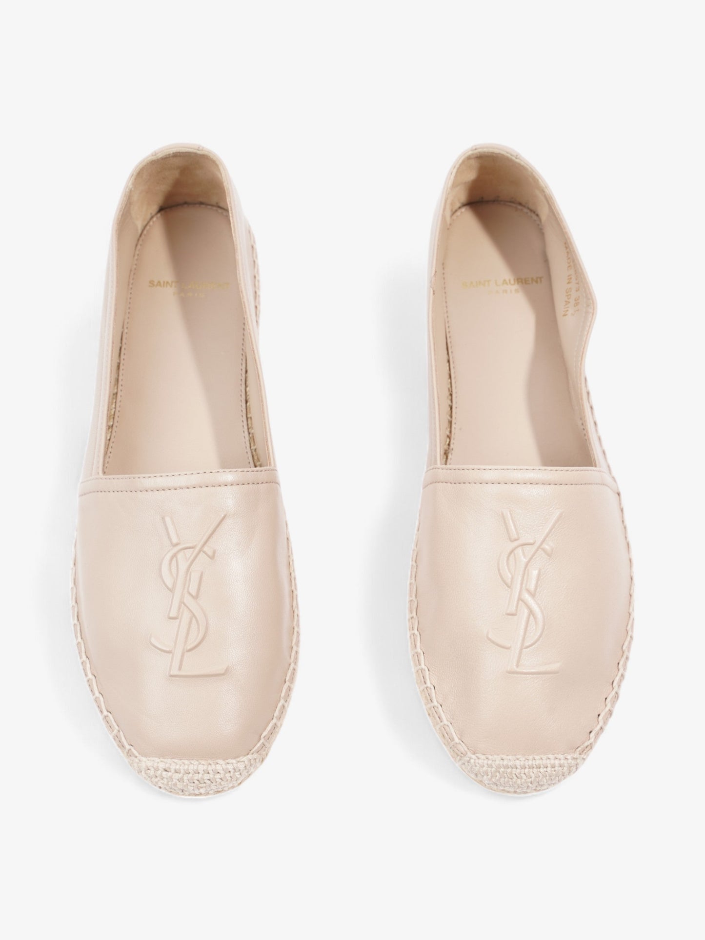 Saint Laurent YSL Espadrilles Nude Leather EU 38.5 UK 5.5