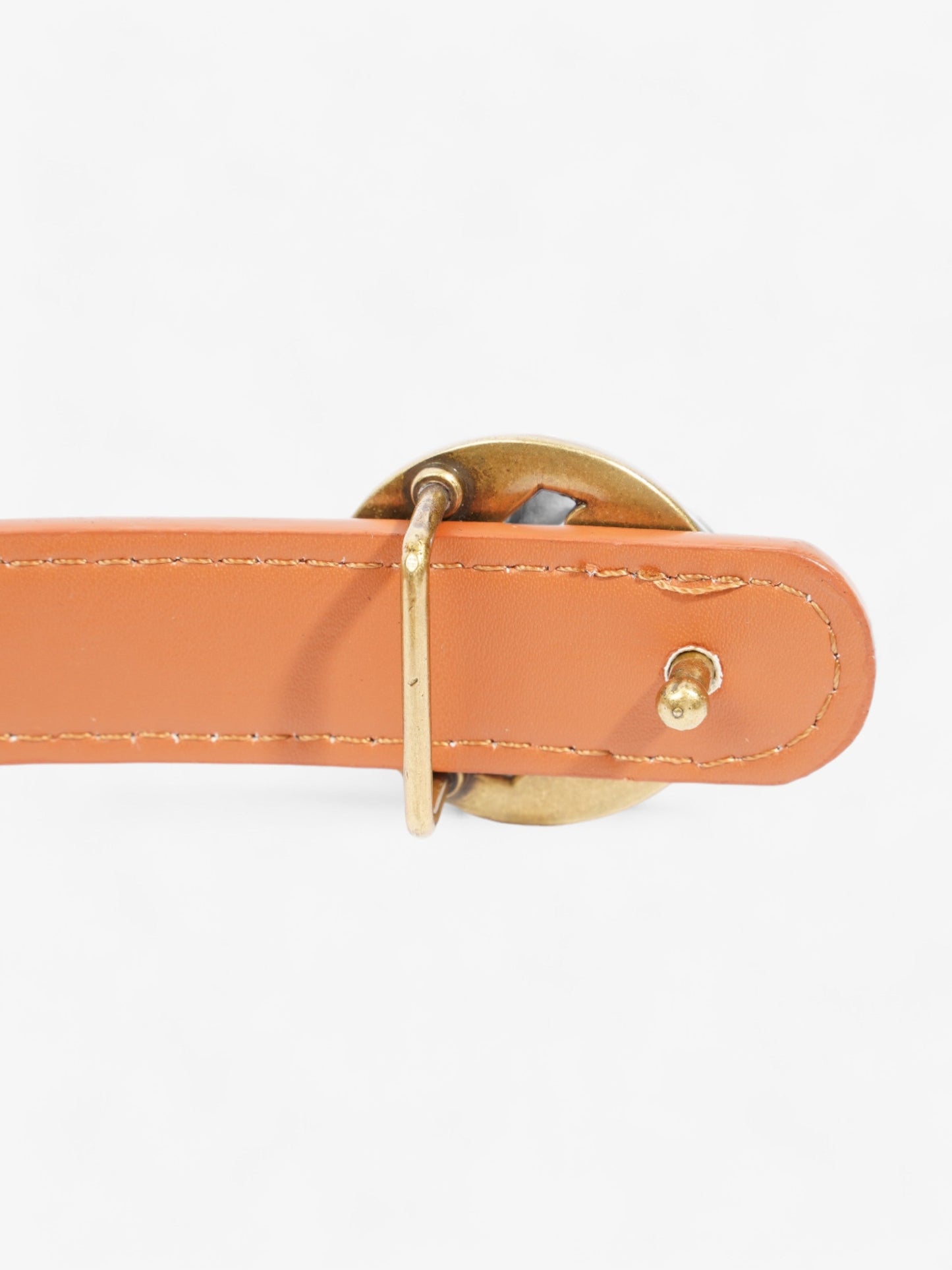 Fendi FF Embossed Belt Tan / Brown Leather 120cm / 48"