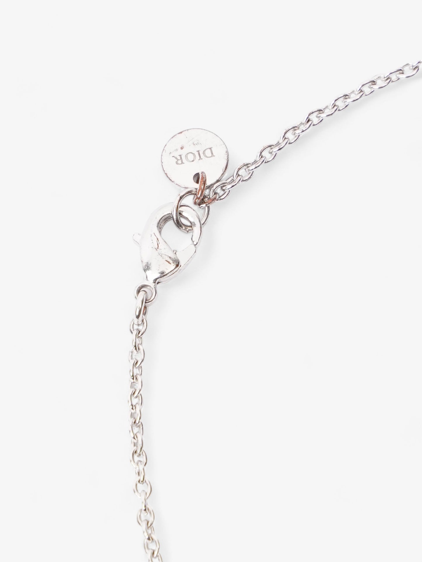Christian Dior Petit CD Bracelet with White Crystals Silver Base Metal