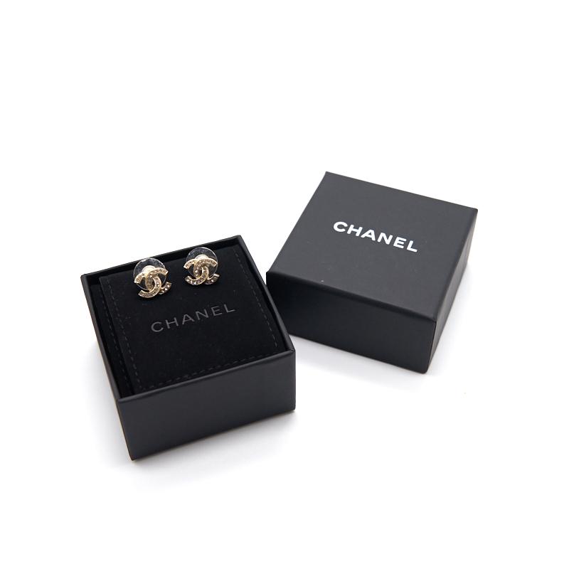 Chanel Classic CC Stud Earrings
