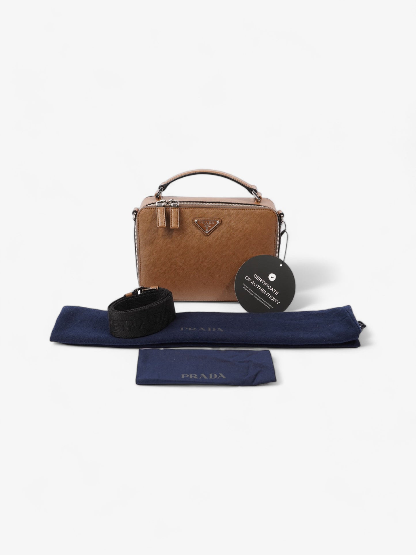 Prada Medium Brique Caramel Saffiano Leather