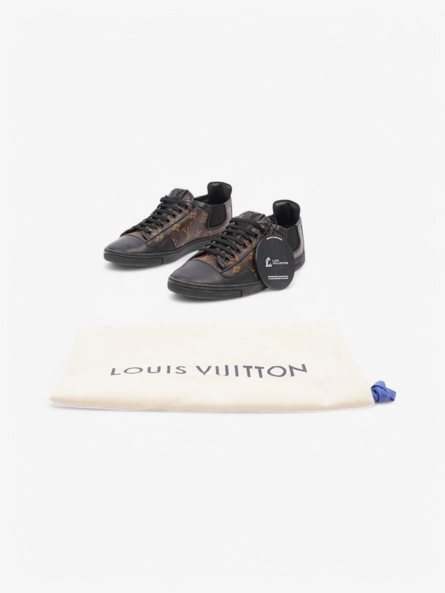 Louis Vuitton Luxembourg Sneakers Black / Monogram Leather EU 40 UK 6