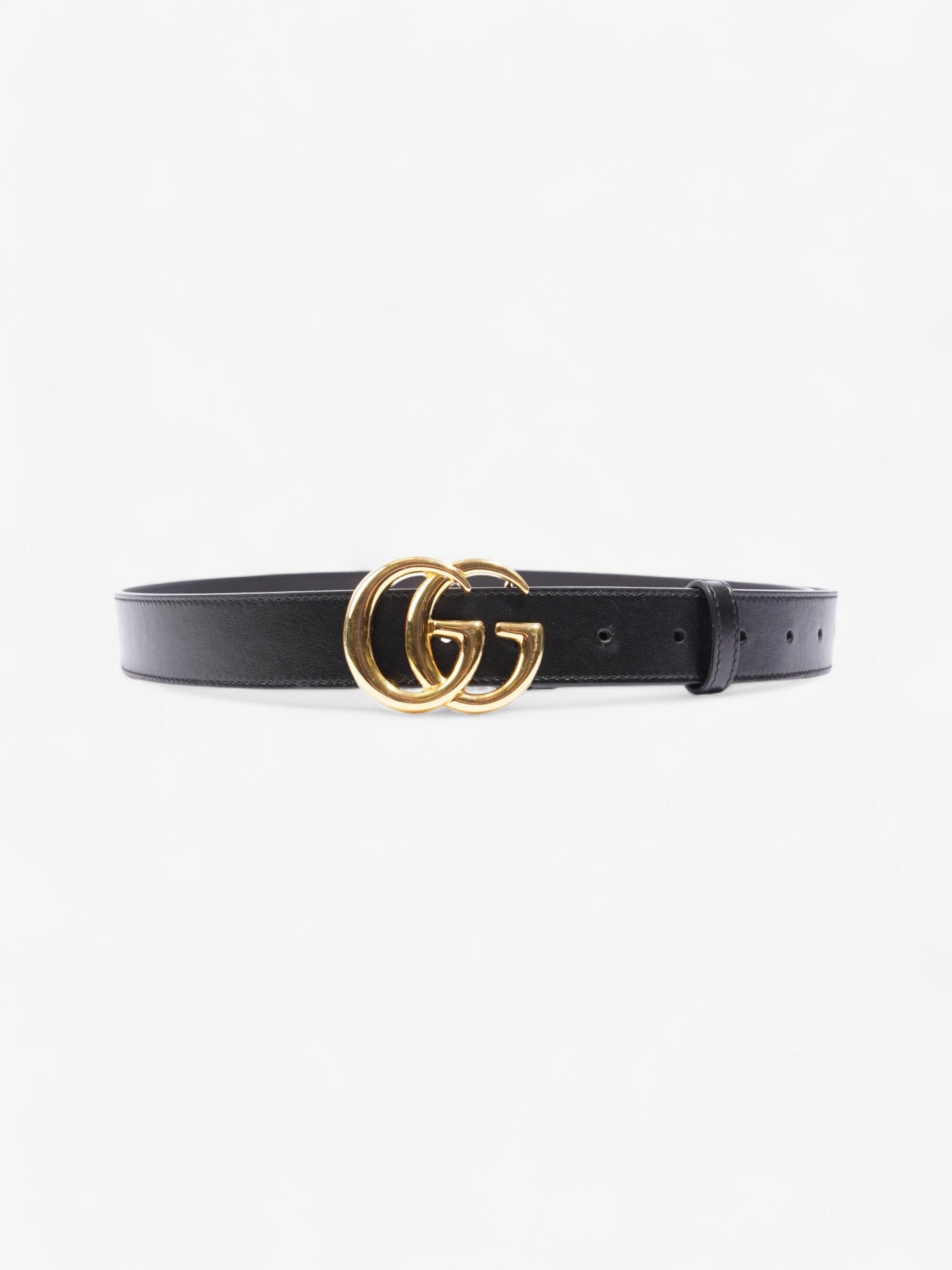 Gucci Marmont Belt Black / Gold Leather 95cm 38"